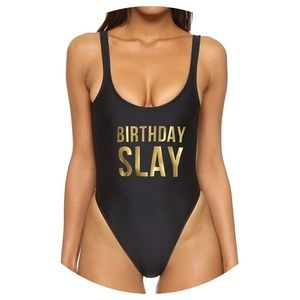 birthday slay bathing suit
